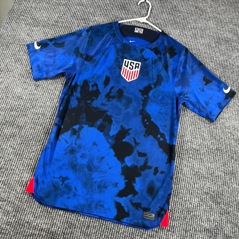 Nike Shirt Mens Small Blue Short Sleeve USA Soccer Team Active Workout Gym
